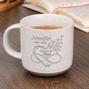 The Years May Pass, But Still, You Stay - Memorial Personalized Custom Pottery Mug - Sympathy Gift For Family Members