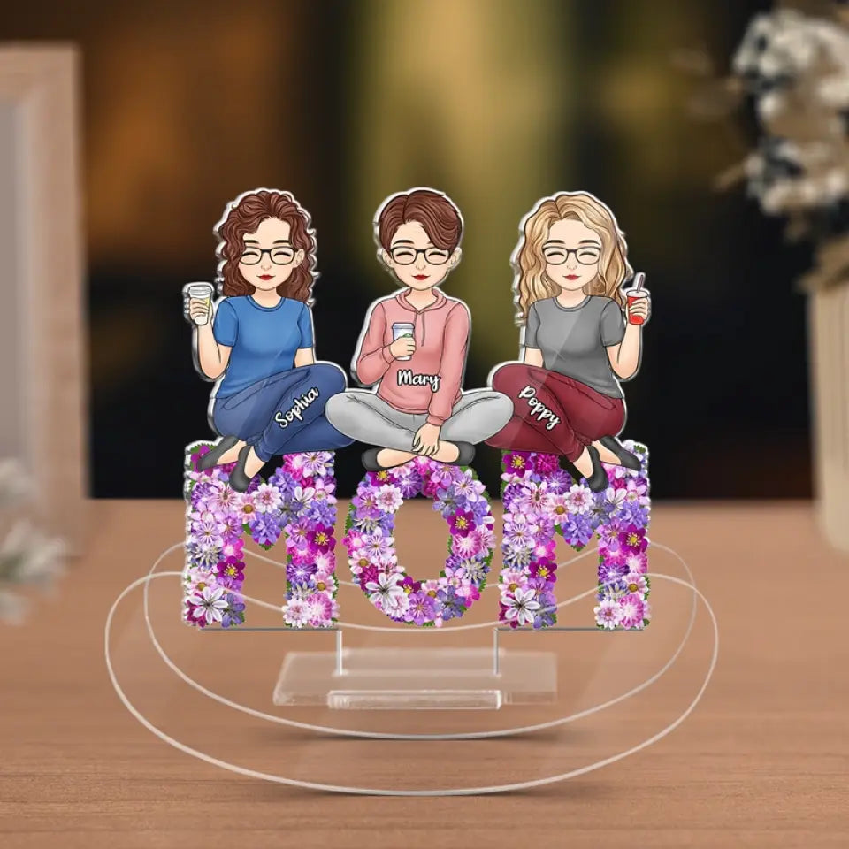 Mother's Greatest Treasure - Family Personalized Custom Acrylic Shaking Stand - Gift For Mom, Grandma