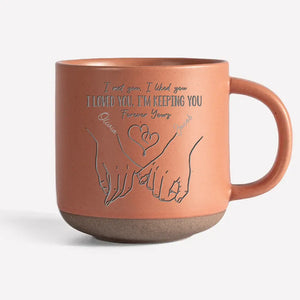 Your Smile Makes Me Smile - Couple Personalized Custom Pottery Mug - Gift For Husband Wife, Anniversary