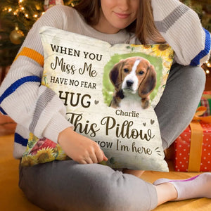 Custom Photo Let This Pillow Fill The Emptiness In Your Arms - Memorial Personalized Custom Pillow - Sympathy Gift, Gift For Pet Owners, Pet Lovers