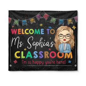 Welcom To My Classroom - Teacher Personalized Custom Tapestry - Gift For Teacher