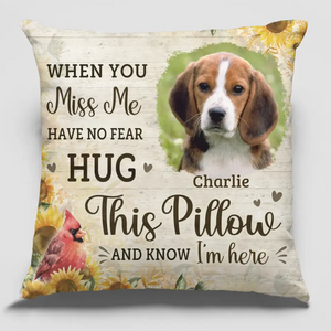 Custom Photo Let This Pillow Fill The Emptiness In Your Arms - Memorial Personalized Custom Pillow - Sympathy Gift, Gift For Pet Owners, Pet Lovers