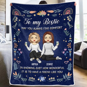 You Are Beautiful Inside And Out - Bestie Personalized Custom Blanket - Gift For Best Friends, BFF, Sisters