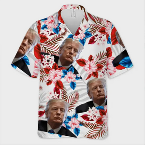 Custom Photo I Belong To Anti-Trump Social Club - America US Elections Unisex Tropical Hawaiian Aloha Shirt, Summer Vacation Gift