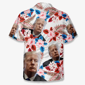 Custom Photo I Belong To Anti-Trump Social Club - America US Elections Unisex Tropical Hawaiian Aloha Shirt, Summer Vacation Gift