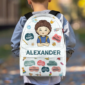 I Am Loved - Personalized Custom Kid Backpack - Back To School Gift For Kid