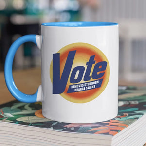 Removes Stubborn Orange Stains, Anti Trump - America US Elections Accent Mug