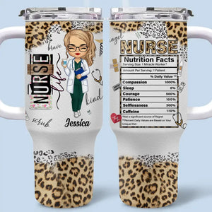 Nurses Are Always There - Nurse Personalized Custom 40 Oz Stainless Steel Tumbler With Handle - Appreciation, Thank You Gift, Nurse Life, Doctor Life