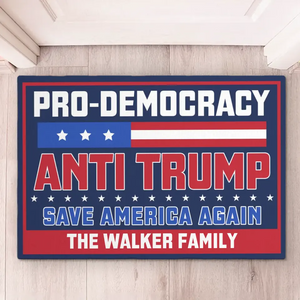 Pro-Democracy, Anti Trump - America US Elections Home Decor Decorative Mat