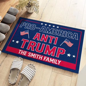 Pro America, Anti Trump - America US Elections Home Decor Decorative Mat