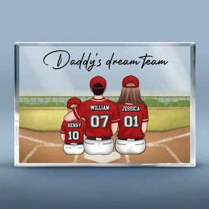 Dream Team - Family Personalized Custom Rectangle Shaped Acrylic Plaque - Gift For Family Members