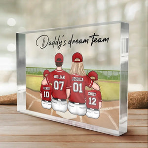 Dream Team - Family Personalized Custom Rectangle Shaped Acrylic Plaque - Gift For Family Members