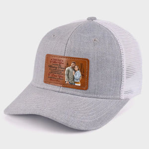 Custom Photo I Found My Missing Piece When I Met You - Couple Personalized Custom Leather Patch Hat - Gift For Husband Wife, Anniversary