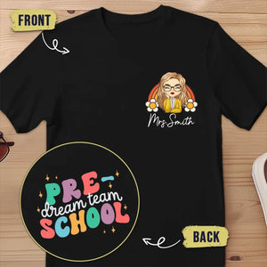 Teach Me To Fish And I Eat For A Lifetime - Teacher Personalized Custom Back And Front Printed Unisex T-shirt - Gift For Teacher