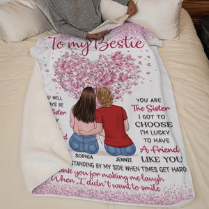 I'm Lucky To Have A Friend Like You - Bestie Personalized Custom Blanket - Gift For Best Friends, BFF, Sisters