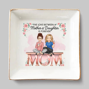 A Mother's Treasure Is Her Daughter - Family Personalized Custom Jewelry Dish - Gift For Mom, Daughter