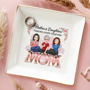 A Mother's Treasure Is Her Daughter - Family Personalized Custom Jewelry Dish - Gift For Mom, Daughter