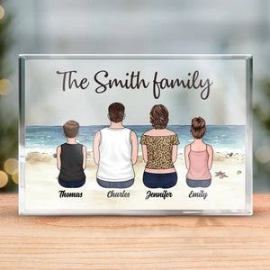 Beach Squad Goals - Family Personalized Custom Rectangle Shaped Acrylic Plaque - Gift For Family Members