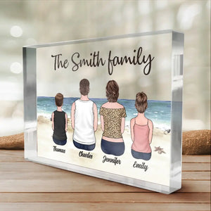 Beach Squad Goals - Family Personalized Custom Rectangle Shaped Acrylic Plaque - Gift For Family Members