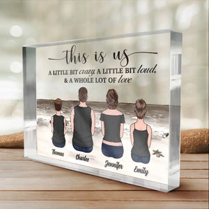 Life's A Beach When You're With Family - Family Personalized Custom Rectangle Shaped Acrylic Plaque - Gift For Family Members