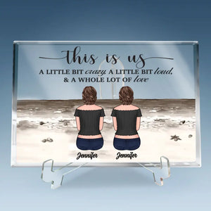 Life's A Beach When You're With Family - Family Personalized Custom Rectangle Shaped Acrylic Plaque - Gift For Family Members