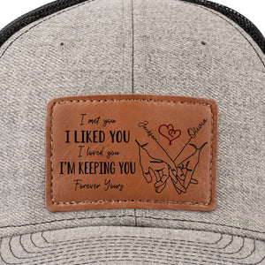 Only One Annoy My Life - Couple Personalized Custom Leather Patch Hat - Gift For Husband Wife, Anniversary