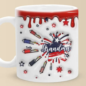 The Best Moms Get Promoted To Grandma - Family Personalized Custom 3D Inflated Effect Printed Mug - Gift For Mom, Grandma