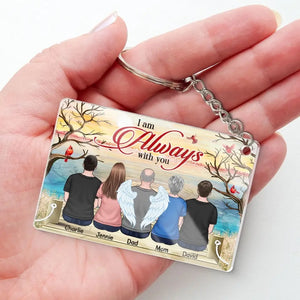 My Love Keeps Us Forever Entwined - Memorial Personalized Custom Shaped Acrylic Keychain - Sympathy Gift For Family Members