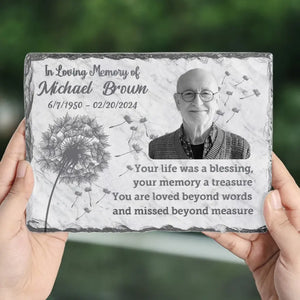 Custom Photo We Carry You With Us Always - Memorial Personalized Custom Rectangle Shaped Stone With Stand - Sympathy Gift For Family Members