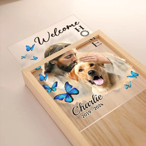 Custom Photo God, Be A Guiding Light For My Family - Memorial Personalized Custom Frame Light Box - Sympathy Gift For Family Members, Pet Owners, Pet Lover