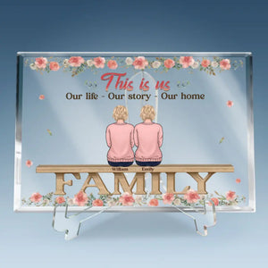 Where Life Begins And Love Never Ends - Family Personalized Custom Rectangle Shaped Acrylic Plaque - Gift For Family Members