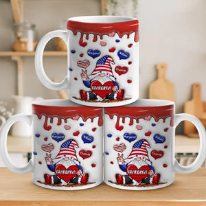 I Love Being Grandma - Family Personalized Custom 3D Inflated Effect Printed Mug - Gift For Mom, Grandma