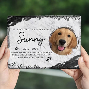 Custom Photo Don’t Cry For Me When I'm Gone - Memorial Personalized Custom Rectangle Shaped Stone With Stand - Sympathy Gift For Pet Owners, Pet Lovers