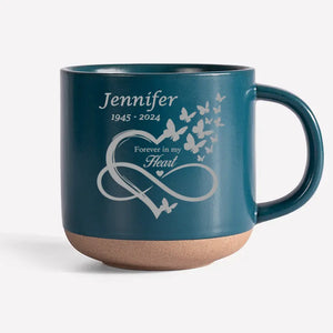 The Years May Pass, But Still, You Stay - Memorial Personalized Custom Pottery Mug - Sympathy Gift For Family Members