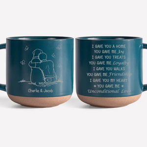 You Gave Me Unconditional Love - Memorial Personalized Custom Pottery Mug - Sympathy Gift For Pet Owners, Pet Lovers