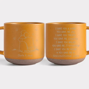 You Gave Me Unconditional Love - Memorial Personalized Custom Pottery Mug - Sympathy Gift For Pet Owners, Pet Lovers