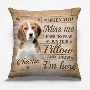 Custom Photo I Will Hold You Forever In My Heart - Memorial Personalized Custom Pillow - Sympathy Gift, Gift For Pet Owners, Pet Lovers