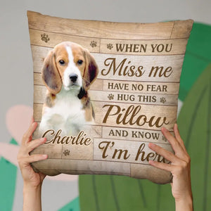 Custom Photo I Will Hold You Forever In My Heart - Memorial Personalized Custom Pillow - Sympathy Gift, Gift For Pet Owners, Pet Lovers