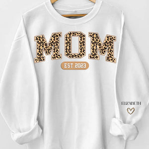 Home Is Wherever Mom Is - Family Personalized Custom Unisex Sweatshirt With Design On Sleeve - Gift For Mom, Grandma