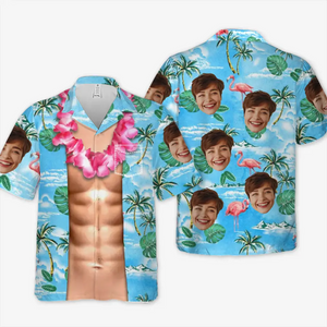 Custom Photo The Sea Is Calling And I Must Go - Family Personalized Custom Unisex Tropical Hawaiian Aloha Shirt - Summer Vacation Gift, Gift For Family Members