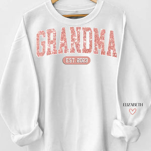 Best Grandma Ever - Family Personalized Custom Unisex Sweatshirt With Design On Sleeve - Gift For Mom, Grandma