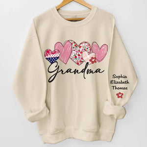 Moms Make Everything Better - Family Personalized Custom Unisex Sweatshirt With Design On Sleeve - Gift For Mom, Grandma