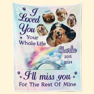 Custom Photo My Fur Baby Fills My Heart With So Much Love - Memorial Personalized Custom Blanket - Sympathy Gift For Pet Owners, Pet Lovers