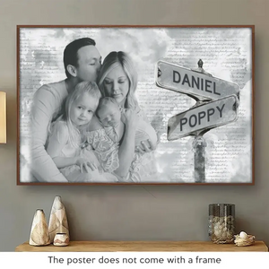 Custom Photo Cherish Every Moment - Family Personalized Custom Horizontal Poster - Gift For Family Members