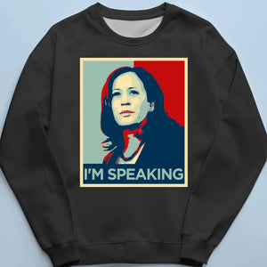 Madam President 2024, Kamala Harris's Speaking - America US Elections Unisex T-shirt, Hoodie, Sweatshirt