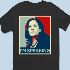 Madam President 2024, Kamala Harris's Speaking - America US Elections Unisex T-shirt, Hoodie, Sweatshirt