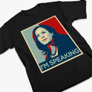 Madam President 2024, Kamala Harris's Speaking - America US Elections Unisex T-shirt, Hoodie, Sweatshirt