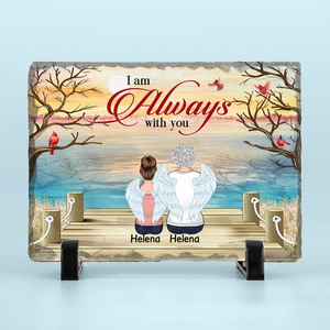 And I Will See You Again Someday, In The Clouds - Memorial Personalized Custom Rectangle Shaped Stone With Stand - Sympathy Gift For Family Members