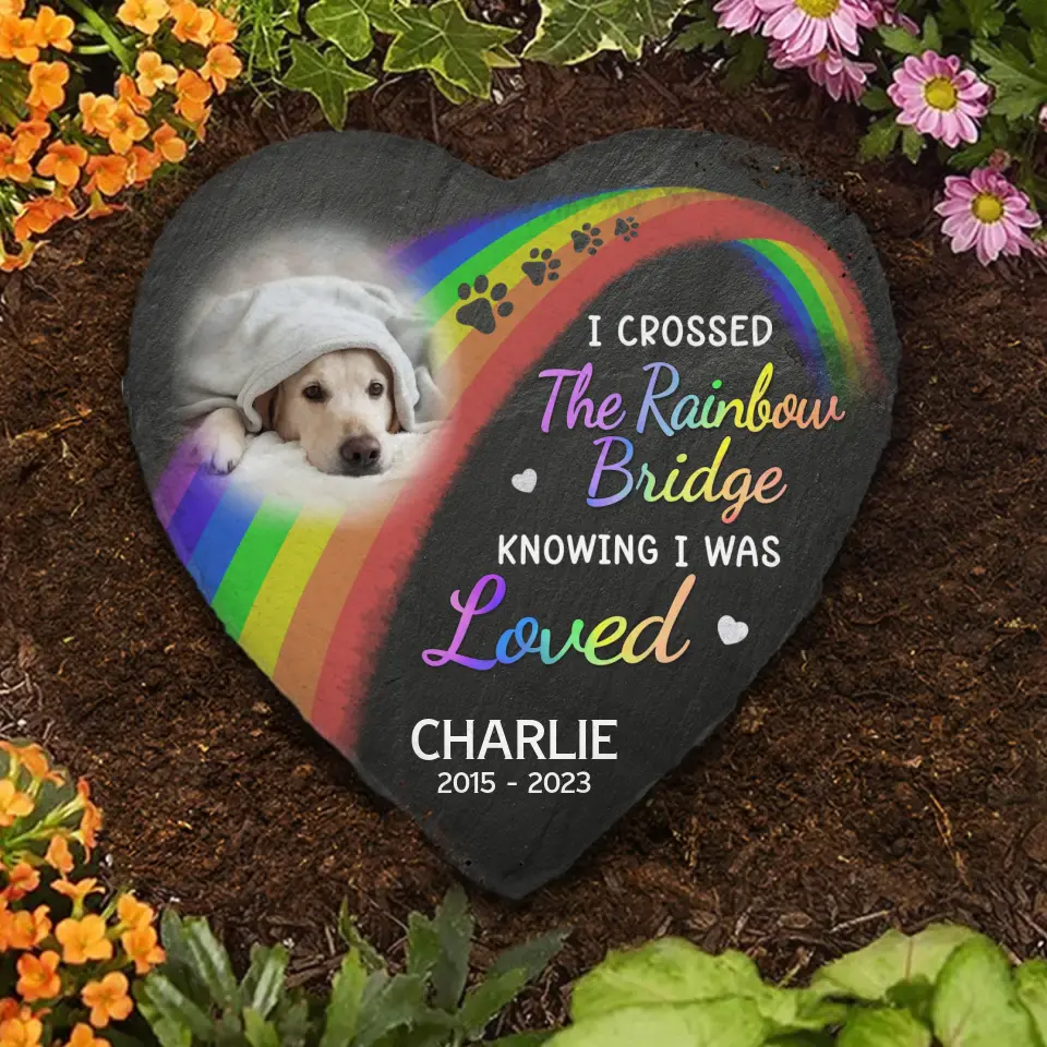 Memorial Personalized Custom Heart Shaped Memorial Stone - New Arrival, Sympathy Gift For Pet Owners, Pet Lovers AMZ