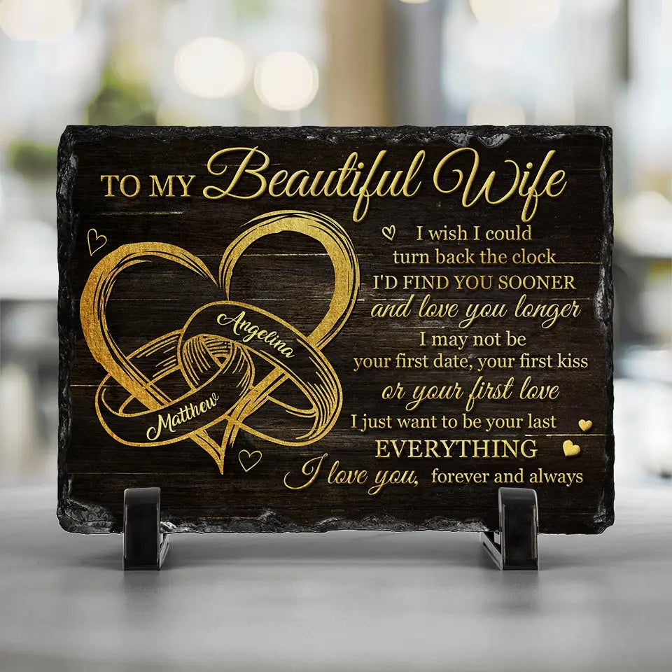 I Just Want To Be Your Last Everything - Couple Personalized Custom Rectangle Shaped Stone With Stand - Gift For Husband Wife, Anniversary